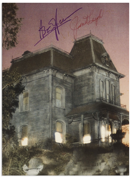 Anthony Perkins and Janet Leigh Signed 8'' x 11'' Photo of the ''Psycho'' House